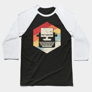 Vintage Typewriter | Funny Novelist Writer Gift Baseball T-Shirt